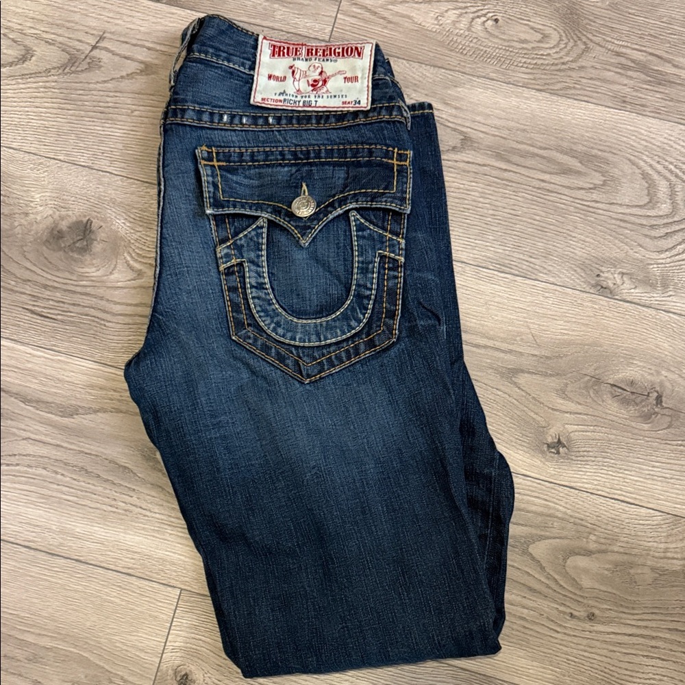 True Religion Men’s Dark Blue Boot Cut Jeans